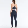 Reggiseno sportivo a sostegno medio compressivo con coppe in gomma
