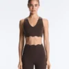 Reggiseno sportivo compressivo a sostegno medio con effetto ondulato