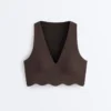 Reggiseno sportivo compressivo a sostegno medio con effetto ondulato