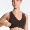 Reggiseno sportivo compressivo a sostegno medio con effetto ondulato