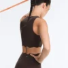 Reggiseno sportivo compressivo a sostegno medio con effetto ondulato