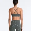 Reggiseno sportivo Evermove a sostegno leggero con stampa floreale
