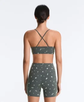 Reggiseno sportivo Evermove a sostegno leggero con stampa floreale
