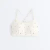 Reggiseno sportivo Evermove a sostegno leggero con stampa floreale