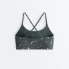 Reggiseno sportivo Evermove a sostegno leggero con stampa floreale