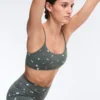 Reggiseno sportivo Evermove a sostegno leggero con stampa floreale