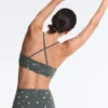 Reggiseno sportivo Evermove a sostegno leggero con stampa floreale
