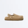 Sabot in pelle crosta con fibbia Sabot in pelle crosta con fibbia