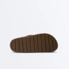 Sandali con plateau in pelle crosta con fibbia Sandali con plateau in pelle crosta con fibbia
