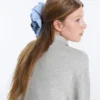 Scrunchie grande a righe miste in 100% cotone Scrunchie grande a righe miste in 100% cotone