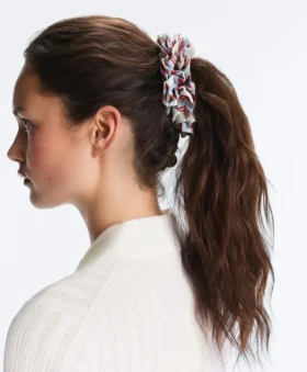 Scrunchie maxi a righe in 100% cotone