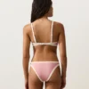 Slip bikini a copertura media con taglio a U e bordi a contrasto