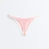 Slip bikini a copertura media con taglio a U e bordi a contrasto