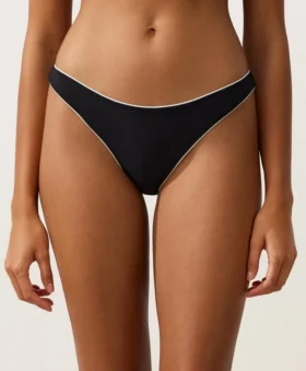 Slip Bikini a copertura media con taglio a U e bordino