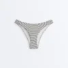 Slip bikini a copertura media con taglio a U in jacquard a pois Slip bikini a copertura media con taglio a U in jacquard a pois