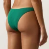 Slip bikini a copertura media con taglio a U in piqué Slip bikini a copertura media con taglio a U in piqué