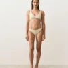 Slip bikini a copertura media con taglio a U in tessuto stropicciato Slip bikini a copertura media con taglio a U in tessuto stropicciato