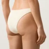 Slip bikini a copertura media con taglio a U in tessuto stropicciato Slip bikini a copertura media con taglio a U in tessuto stropicciato