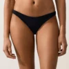 Slip bikini a copertura media in piqué con taglio a U Slip bikini a copertura media in piqué con taglio a U