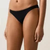 Slip bikini a copertura media in piqué con taglio a U Slip bikini a copertura media in piqué con taglio a U