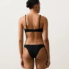 Slip bikini a copertura media in piqué con taglio a U Slip bikini a copertura media in piqué con taglio a U