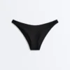 Slip bikini a copertura media in piqué con taglio a U Slip bikini a copertura media in piqué con taglio a U