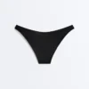 Slip bikini a copertura media in piqué con taglio a U Slip bikini a copertura media in piqué con taglio a U