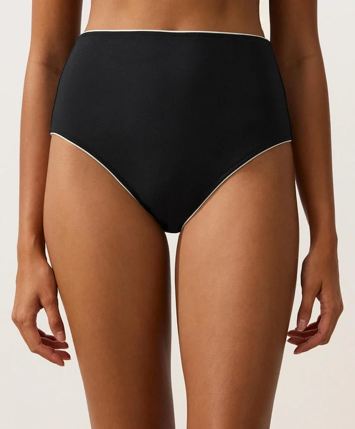 Slip bikini a vita alta con bordino Slip bikini a vita alta con bordino
