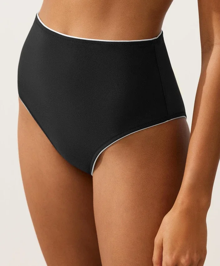 Slip bikini a vita alta con bordino Slip bikini a vita alta con bordino