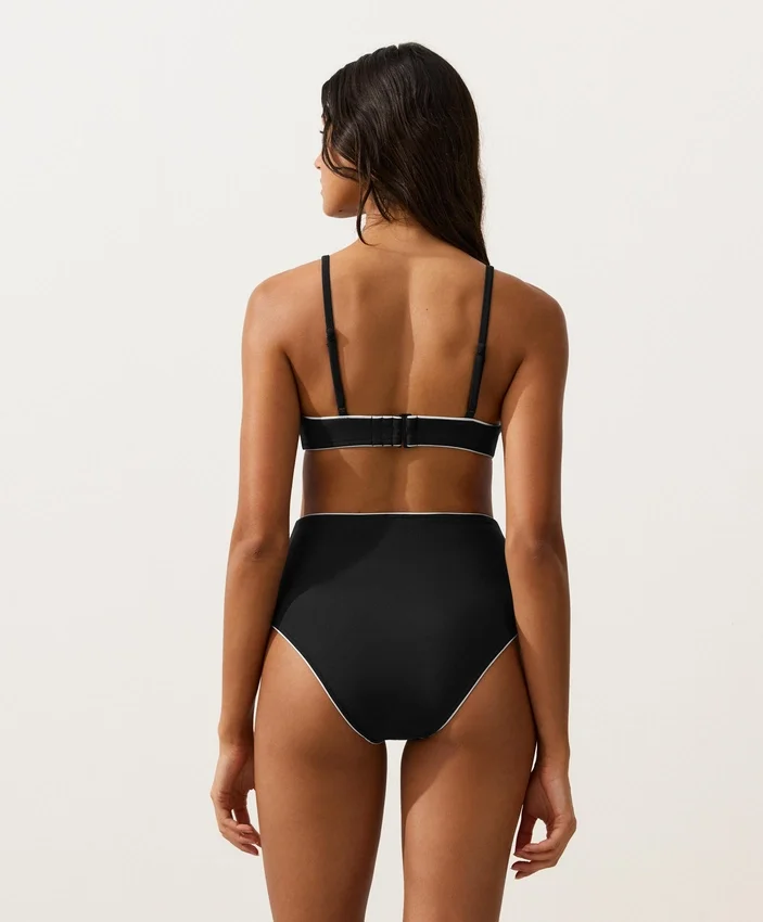 Slip bikini a vita alta con bordino Slip bikini a vita alta con bordino