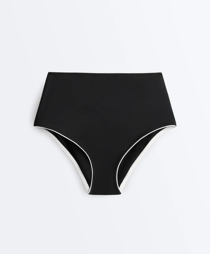 Slip bikini a vita alta con bordino Slip bikini a vita alta con bordino