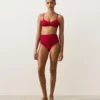 Slip bikini a vita alta con trama a nido d’ape Slip bikini a vita alta con trama a nido d’ape