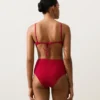 Slip bikini a vita alta con trama a nido d’ape Slip bikini a vita alta con trama a nido d’ape