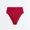 Slip bikini a vita alta con trama a nido d’ape Slip bikini a vita alta con trama a nido d’ape