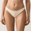 Slip bikini brasiliano con taglio a U in tessuto stropicciato Slip bikini brasiliano con taglio a U in tessuto stropicciato