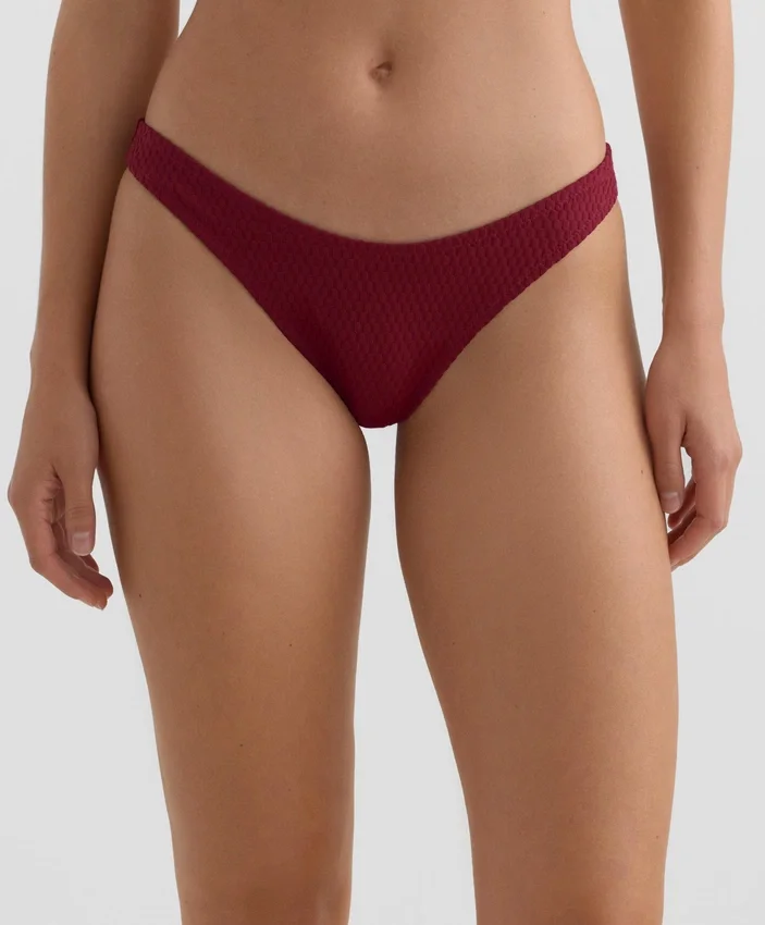 Slip bikini brasiliano in jacquard a quadretti mini con taglio a U Slip bikini brasiliano in jacquard a quadretti mini con taglio a U