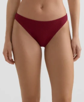 Slip bikini classico in jacquard a mini quadri