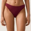 Slip bikini classico in jacquard a mini quadri