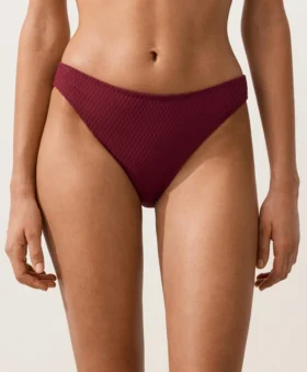 Slip bikini classico in jacquard a mini quadri