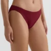 Slip bikini classico in jacquard a mini quadri Slip bikini classico in jacquard a mini quadri