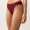 Slip bikini classico in jacquard a mini quadri