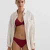 Slip bikini classico in jacquard a mini quadri Slip bikini classico in jacquard a mini quadri