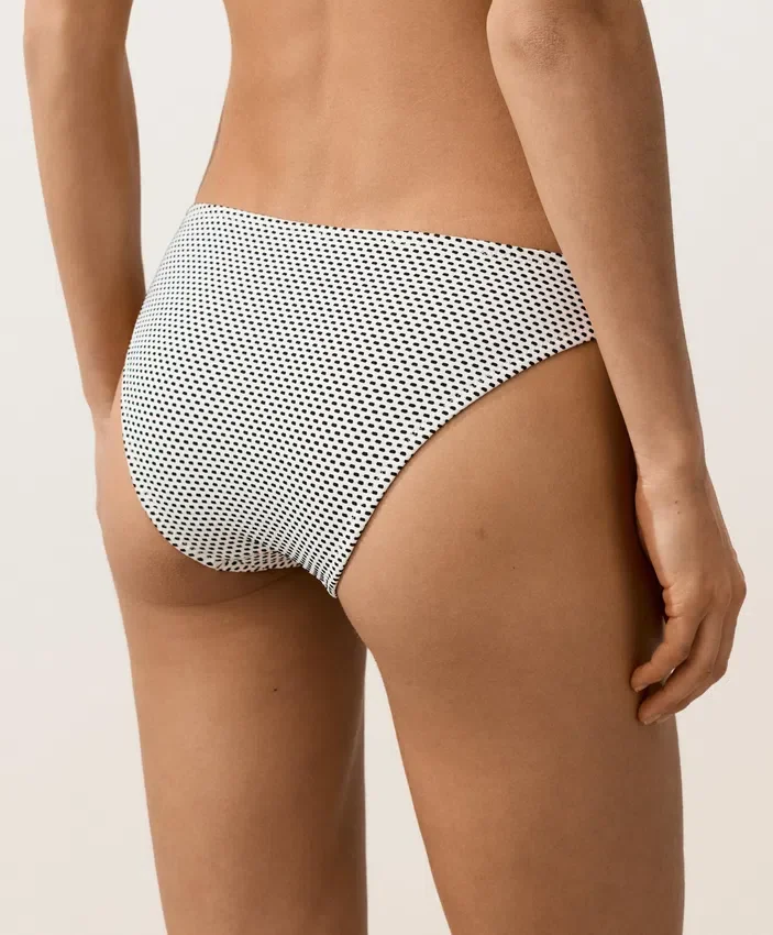 Slip bikini classico in jacquard a pois Slip bikini classico in jacquard a pois