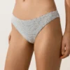 Slip bikini classico in jacquard a pois Slip bikini classico in jacquard a pois
