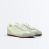 Sneakers in pelle crosta e tessuto