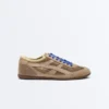 Sneakers in pelle scamosciata crosta e mesh