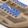 Sneakers in pelle scamosciata crosta e mesh