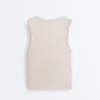 T-shirt a costine con spalline larghe, in cotone e modal T-shirt a costine con spalline larghe, in cotone e modal