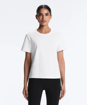 T-shirt a maniche corte in misto cotone, vestibilità regolare per pantaloncini
