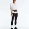 T-shirt a maniche corte in misto modal con orlo posteriore arrotondato